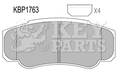 KEY PARTS Комплект тормозных колодок, дисковый тормоз KBP1763